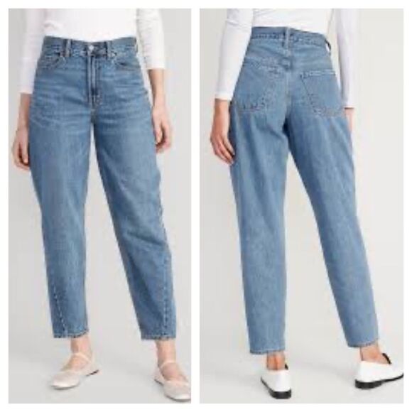 Old Navy Extra High Wait Balloon Leg Jeans - Picture 1 of 10